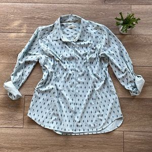 Blue soft Orvis long sleeve button up